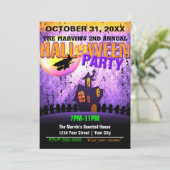 Halloween-Party Club Promo Flyer Grunge Einladung (Stehend Vorderseite)
