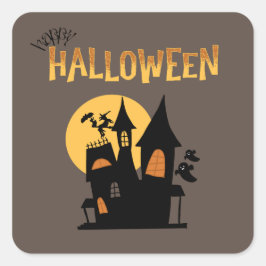 Halloween-Party Collection! Quadratischer Aufkleber