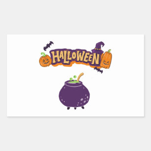 Halloween-Party Collection! Rechteckiger Aufkleber