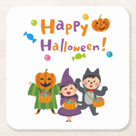 Halloween-Party Collection! Rechteckiger Pappuntersetzer