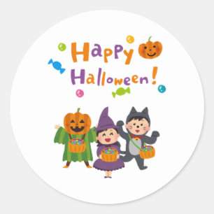 Halloween-Party Collection! Runder Aufkleber