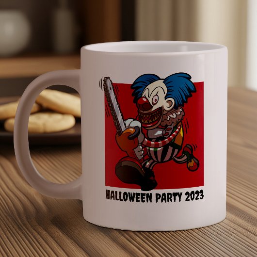 Halloween-Party Colorful Chainsaw Clown Cartoon Jumbo-Tasse