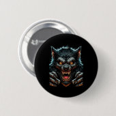Halloween-Party Costume Angry Werewolf Wolfman Button (Vorne & Hinten)
