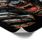 Halloween-Party Costume Angry Werewolf Wolfman Poster (Ecke)