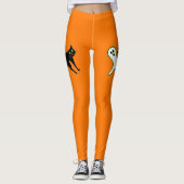 Halloween-Party Creepy Beängstigend Cat Niedlich G Leggings (Vorderseite)