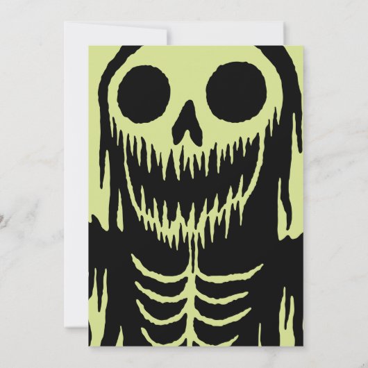 Halloween-Party Creepy Demonic Monster Einladung (Rückseite)