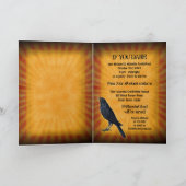 Halloween-Party - Creepy Raven on Brain Einladung (Innenseite)