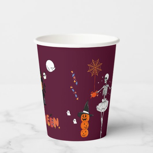 Halloween-Party Cup - Spuk House & Pumpkin Pappbecher (Rückseite)