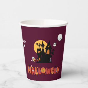 Halloween-Party Cup - Spuk House & Pumpkin Pappbecher