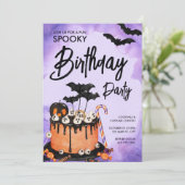 Halloween Party Custom Einladung (Stehend Vorderseite)