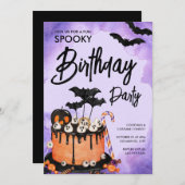 Halloween Party Custom Einladung (Vorne/Hinten)