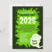 Halloween-Party Dark Green Rats Creepy Crawlies Einladung (Vorderseite)