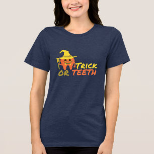 Halloween-Party Dental Hygienic Trick oder Zähne Tri-Blend Shirt