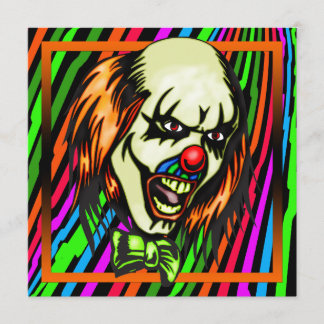 Halloween-Party der bösen Clown Einladung