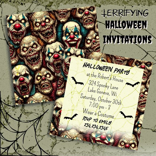 Halloween-Party der entsetzlichen Clowns