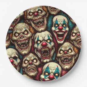 Halloween-Party der entsetzlichen Clowns Pappteller