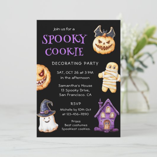 Halloween-Party der Kinder Einladung (Stehend Vorderseite)