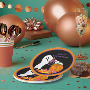 Halloween-Party der Kinder Pappteller