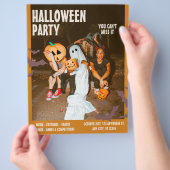Halloween-Party der Kostüme, Vintag bearbeitbares Flyer (Hand)