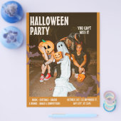 Halloween-Party der Kostüme, Vintag bearbeitbares Flyer (Einzeln)