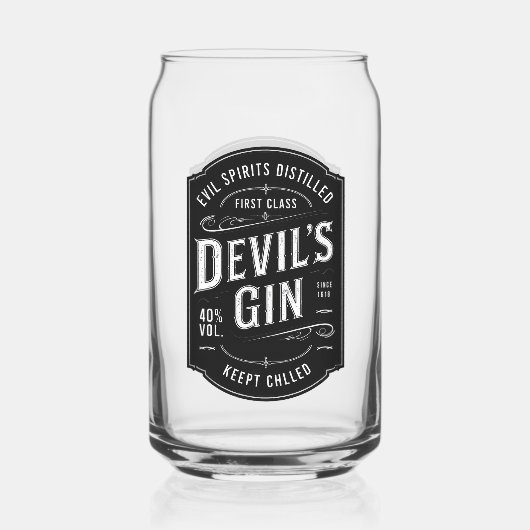 Halloween-Party des Teufels Vintag Dosenglas (Rückseite)