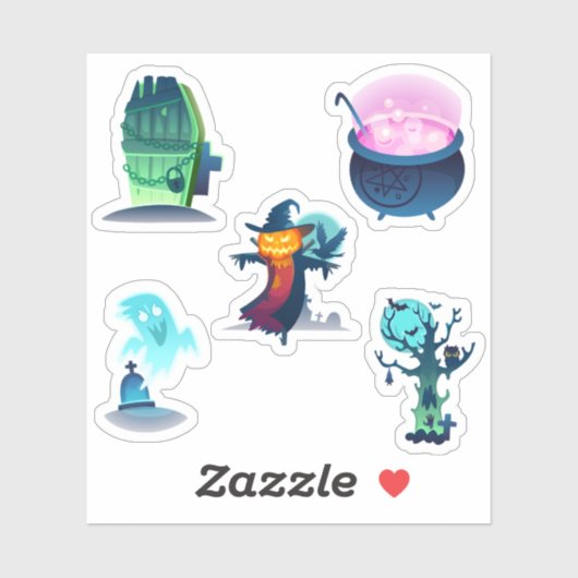 Halloween-Party-Design Aufkleber (Blatt)