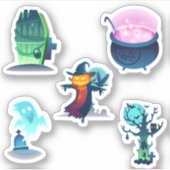 Halloween-Party-Design Aufkleber (Vorderseite)