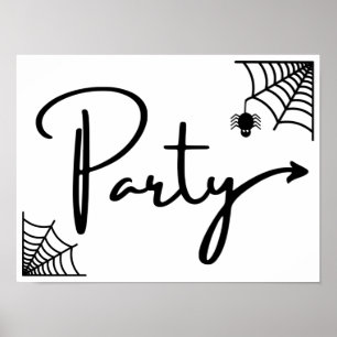 Halloween-Party dieser Art Pfeil rechts Poster