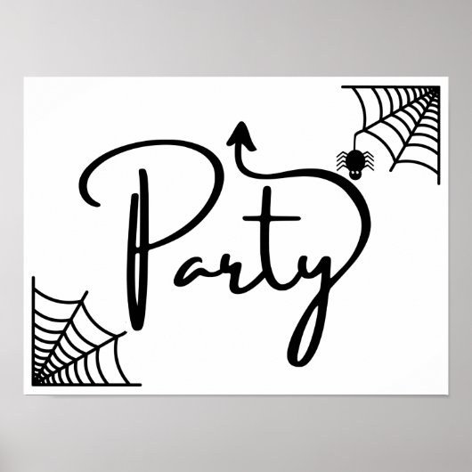 Halloween-Party dieser Wegmarke gerade voraus Post Poster (Vorne)