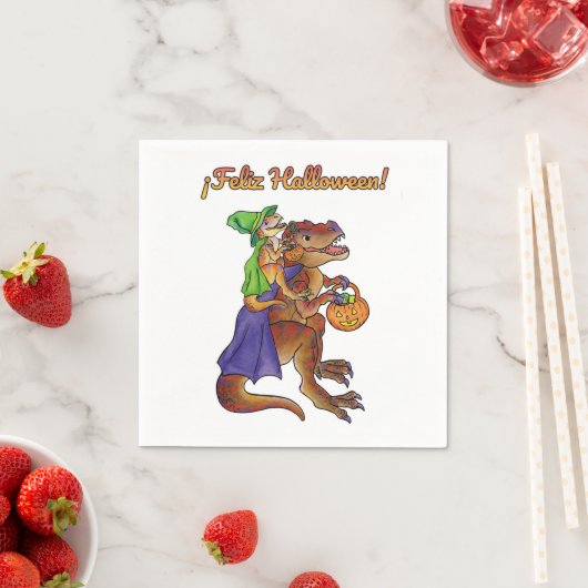 Halloween-Party Dinosaur Napkins Feliz Halloween Serviette (Beispiel)