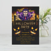 Halloween-Party Dracula Ankündigung (Stehend Vorderseite)
