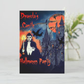Halloween-Party Dracula Einladung (Stehend Vorderseite)