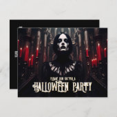 Halloween-Party - Dunkelgotische Einladung (Vorne/Hinten)