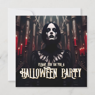 Halloween-Party - Dunkelgotische Einladung