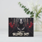 Halloween-Party - Dunkelgotische Einladung (Stehend Vorderseite)