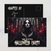 Halloween-Party - Dunkelgotische Einladung (Vorne/Hinten)