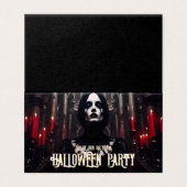 Halloween-Party - Dunkelgotische Einladung (Außenseite Aufgefaltet)