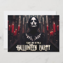 Halloween-Party - Dunkelgotische Einladung