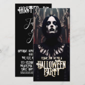 Halloween-Party - Dunkelgotische Einladung (Vorne/Hinten)