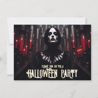 Halloween-Party - Dunkelgotische Einladung