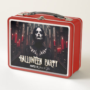 Halloween-Party - Dunkelgotische Einladung Metall Brotdose