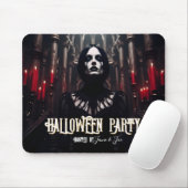 Halloween-Party - Dunkelgotische Einladung Mousepad (Mit Mouse)