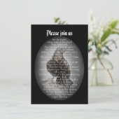 Halloween-Party Edgar Allan Poe Raven Gedicht Einladung (Stehend Vorderseite)