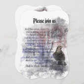 Halloween-Party Edgar Allan Poe Raven Gedicht Einladung (Vorne/Hinten)