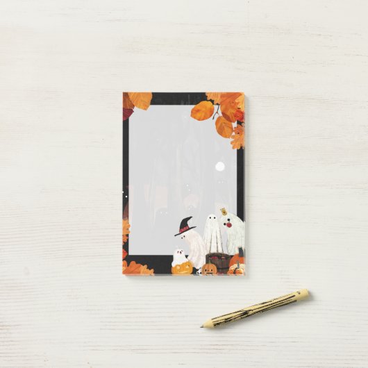 Halloween-Party Editor Post-it Klebezettel (Auf Schreibtisch)