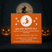 Halloween-Party einladen, Orange Einladung