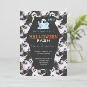 Halloween-Party Einladung (Stehend Vorderseite)