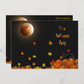 Halloween-Party Einladung (Vorne/Hinten)