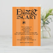 Halloween-Party Einladung (Stehend Vorderseite)