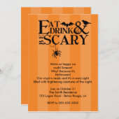 Halloween-Party Einladung (Vorne/Hinten)